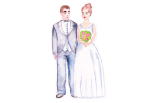 Bride and Groom in Watercolor: A Designer's Honest Review