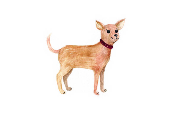 Chihuahua Watercolor for Dog Crafts & Visual Branding