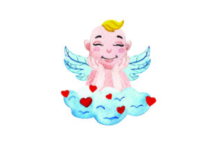 Cupid Laying on Cloud Watercolor: Embroidery Design Review