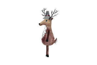 Deer Wearing Pilgrim Hat Watercolor for Thanksgiving Crafts
