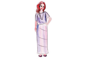 Fashion Sketch in Watercolor for Beauty Amp Crafts