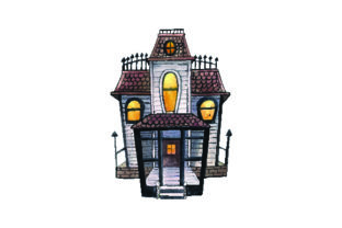 Haunted House Watercolor: Halloween Crafts Review