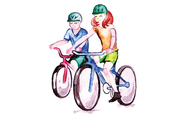 Kids Riding Bicycles in Watercolor Style: A Crafter’s Review