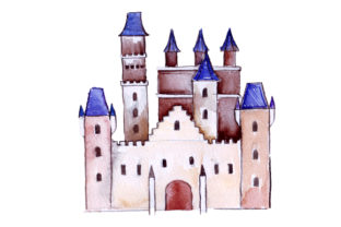 Medieval Castle Watercolor Crafts & Design Amp