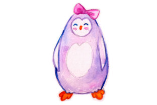 Penguin Dughter in Watercolor: Animal Crafts