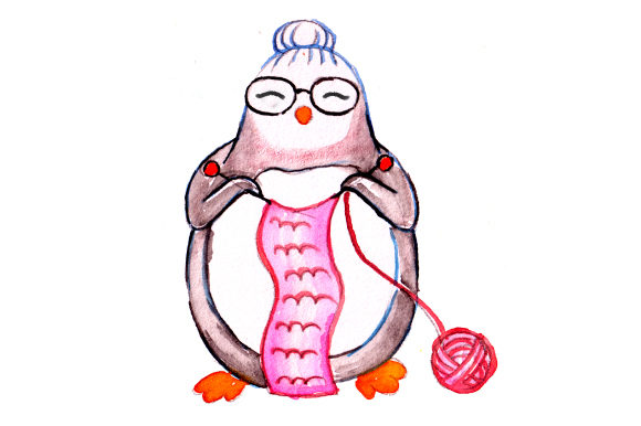 Penguin Grandma in Watercolor: An Embroidery Review