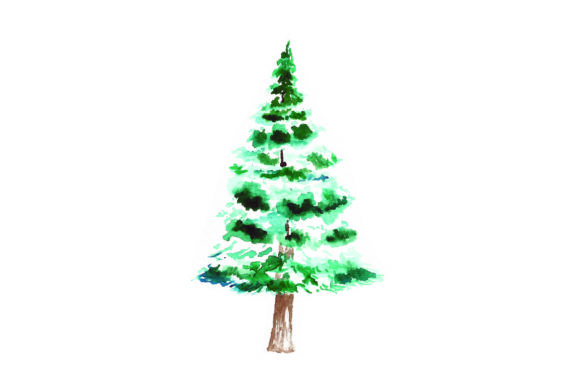 Snow-Covered Tree Watercolor: Winter Crafts & Blog Design