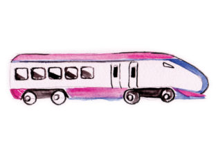 Train in Watercolor: Travel Crafts for Editorial Design