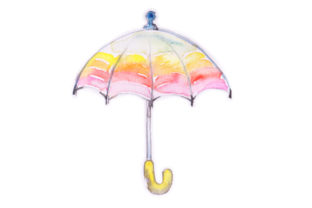Watercolor Umbrella: Fall Crafts & Handmade Design Review